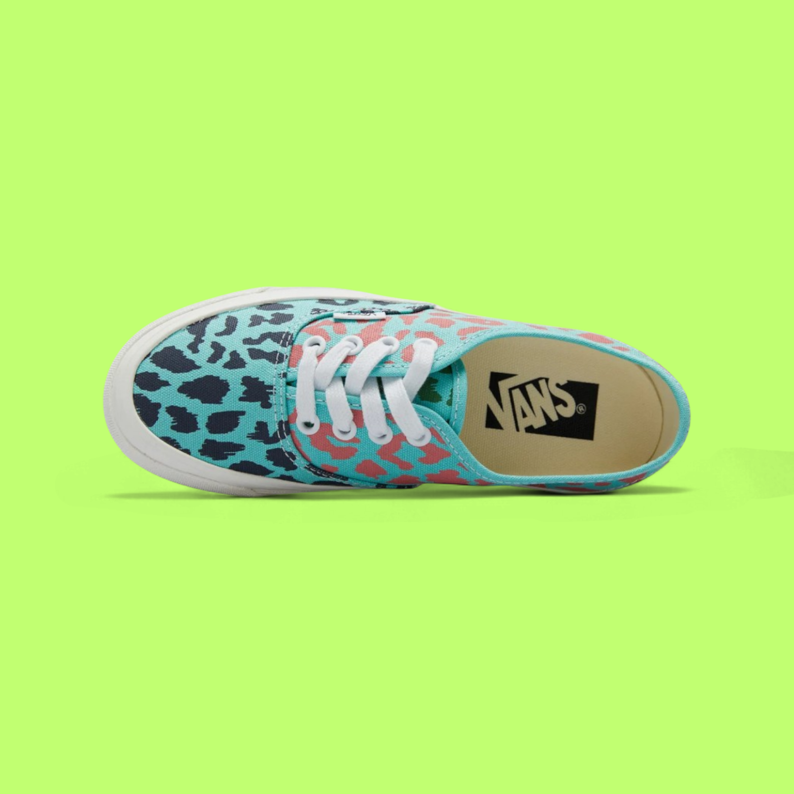 VANS AUTHENTIC PLATFORM BLUE PINK LEOPARD PRINT STYLE DROPZZ