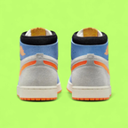 NIKE JORDAN AIR 1 HIGH ZOOM CMFT 2 MEN'S BLUE ORANGE SNEAKERS