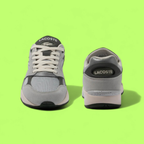 LACOSTE STORM 96 LO VINTAGE MEN'S GREY RETRO RUNNING STYLE SNEAKERS