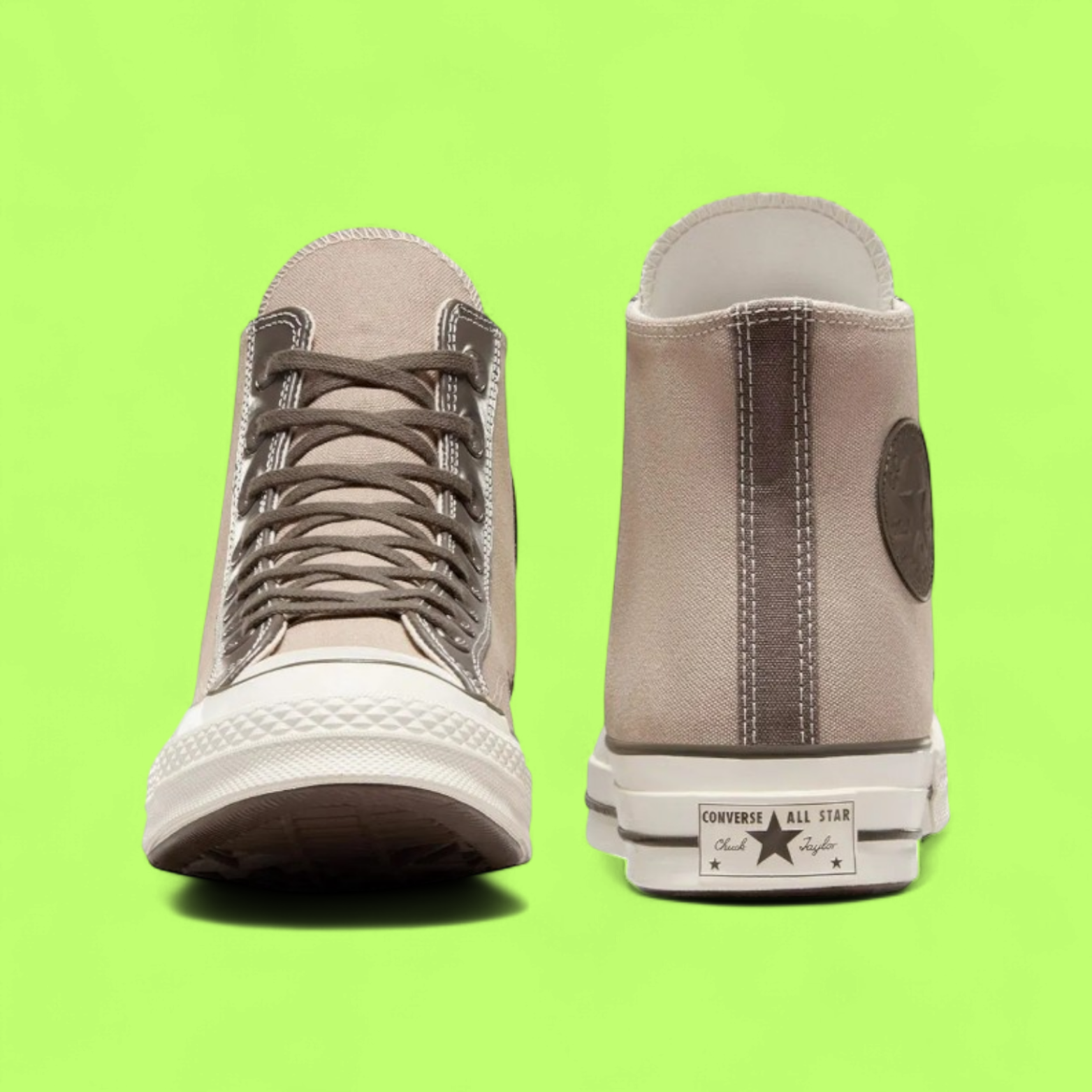 CONVERSE CHUCK 70 UNISEX BROWN CANVAS RETRO HIGH-TOP SNEAKERS