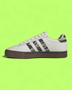 ADIDAS DAILY 3.0 WHITE SNEAKERS WITH CAMO STRIPE DETAIL CWCD