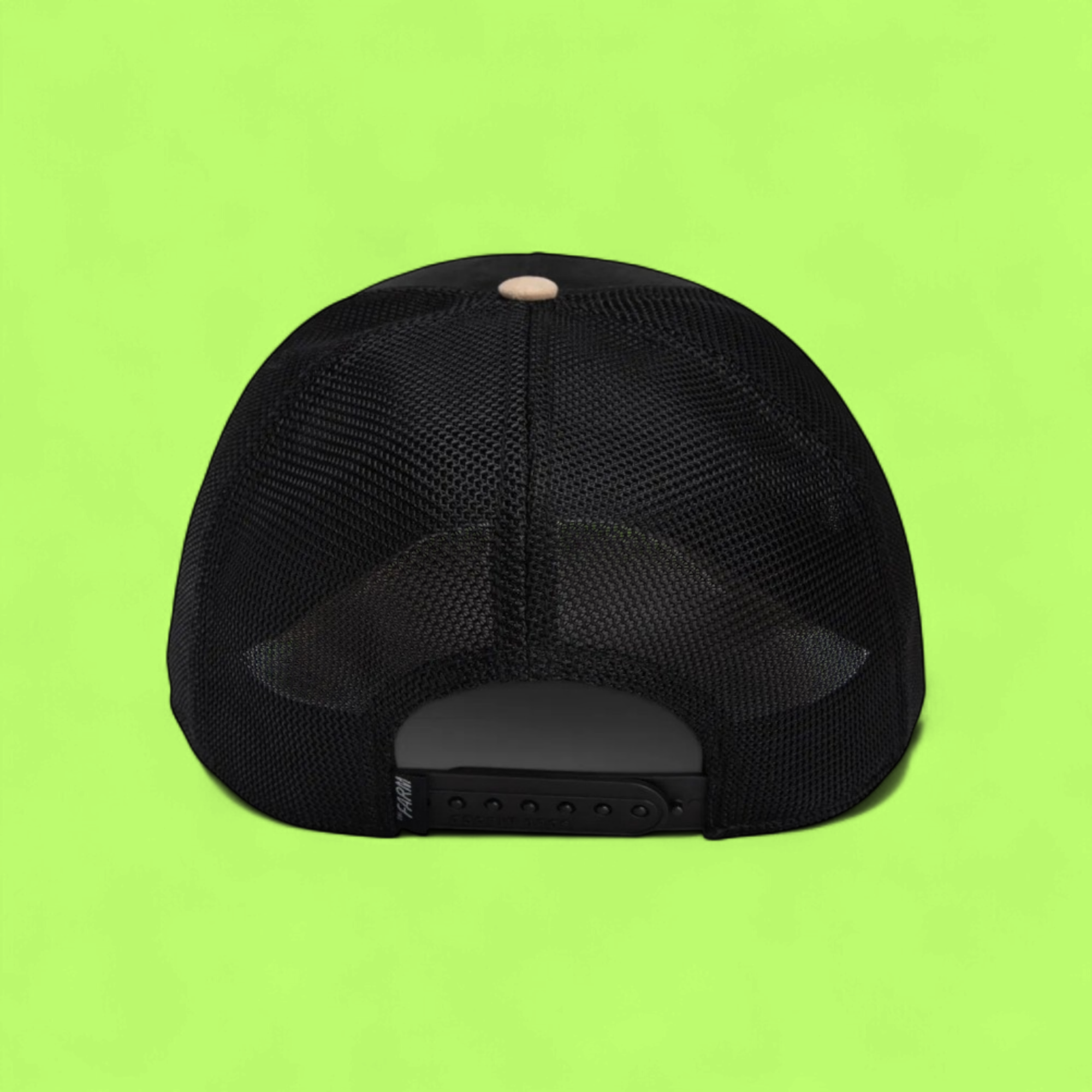 WARRIOR CHEETAH BLACK AND BEIGE TRUCKER HAT EMBROIDERED