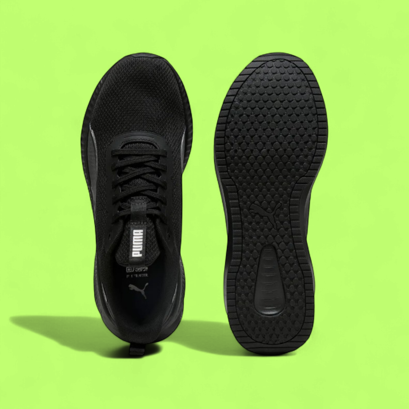 PUMA FLYER LITE 3 UNISEX BLACK MESH LIGHTWEIGHT RUNNING SHOES