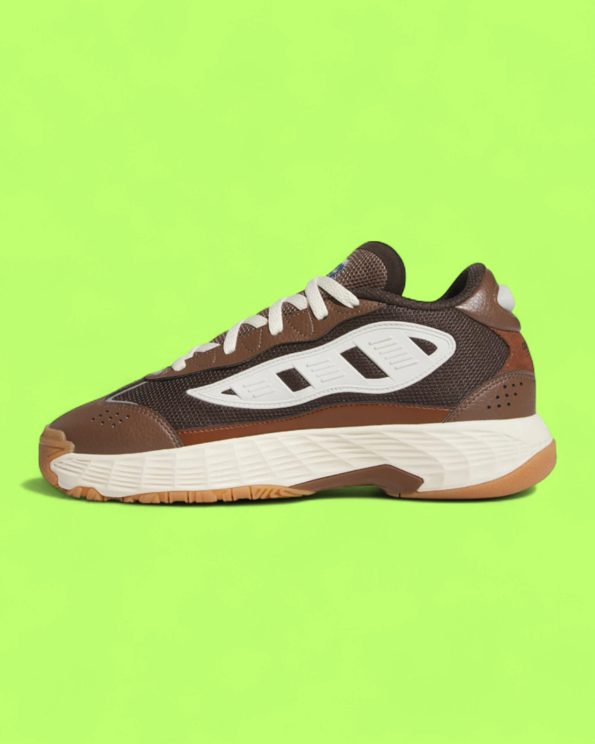 ADIDAS NITEBALL BROWN WHITE CHUNKY SNEAKERS WITH RETRO DESIGN