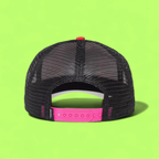 RED FOX PATCH TRUCKER HAT WITH BLACK AND RED DESIGN CWCD