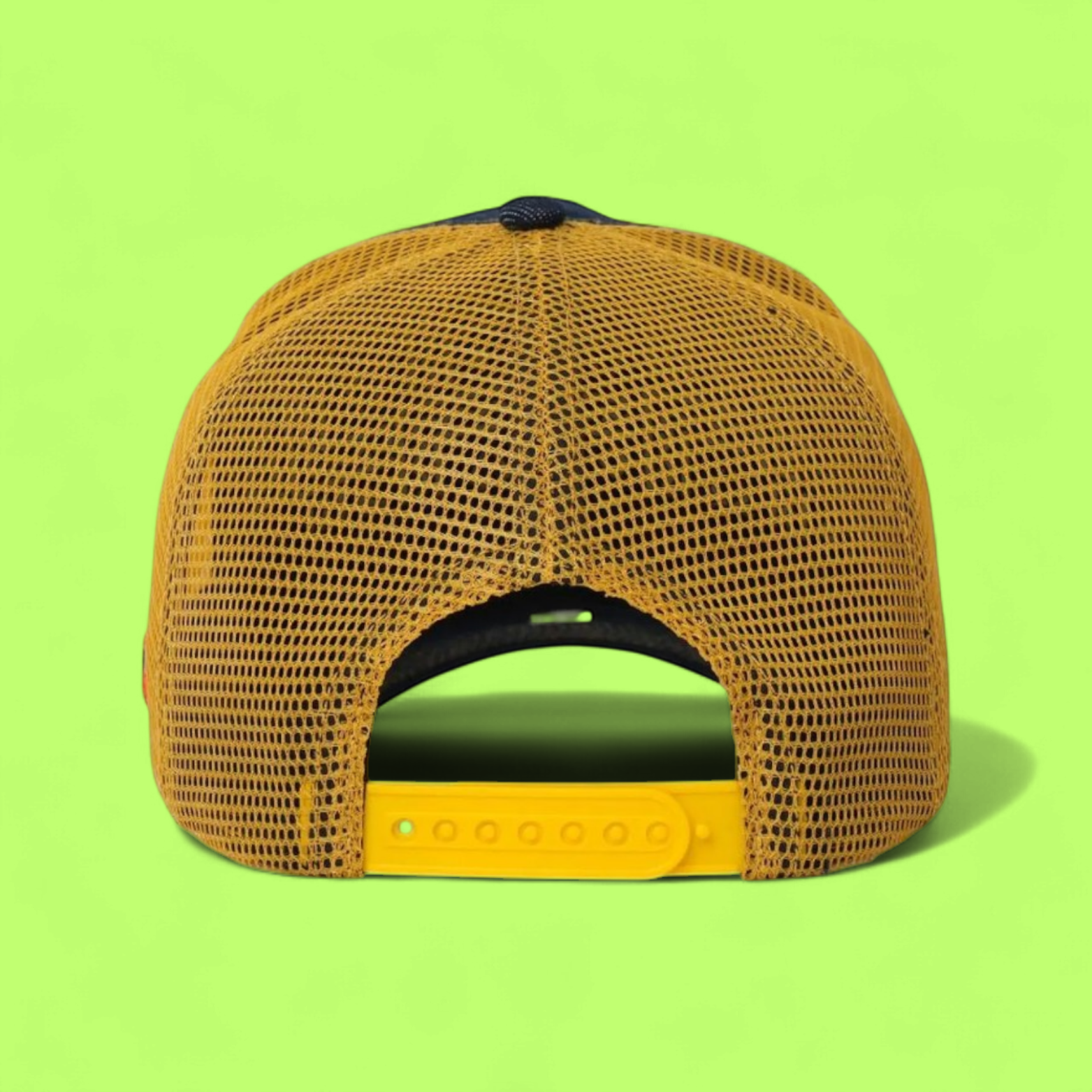 HANDS OFF TRUCKER CAP WITH COLORFUL RETRO EMBROIDERY