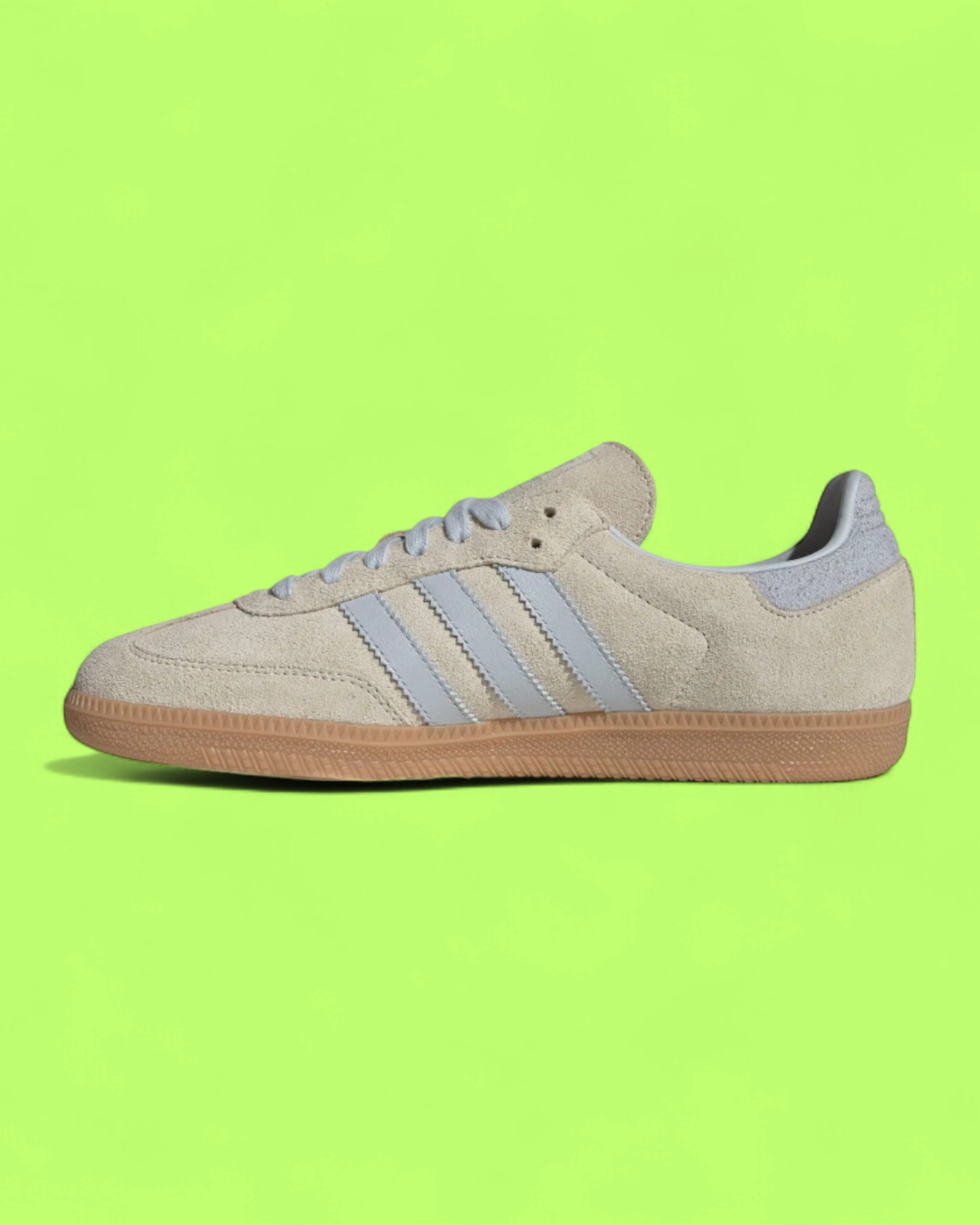 ADIDAS SAMBA OG BEIGE BLUE SUEDE CLASSIC CASUAL SHOES CWCD ICON