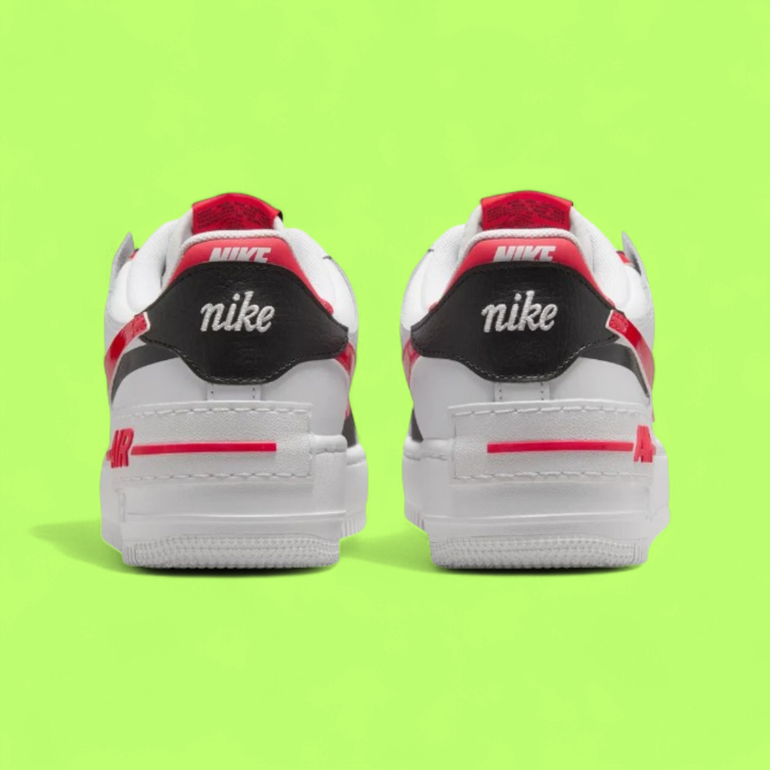 NIKE AIR FORCE 1 SHADOW WHITE RED LAYERED STREET STYLE DROP