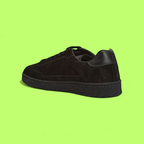 BLACK ACADEMIA SUEDE SNEAKERS WITH TONAL STITCHING AND OUTSOLE