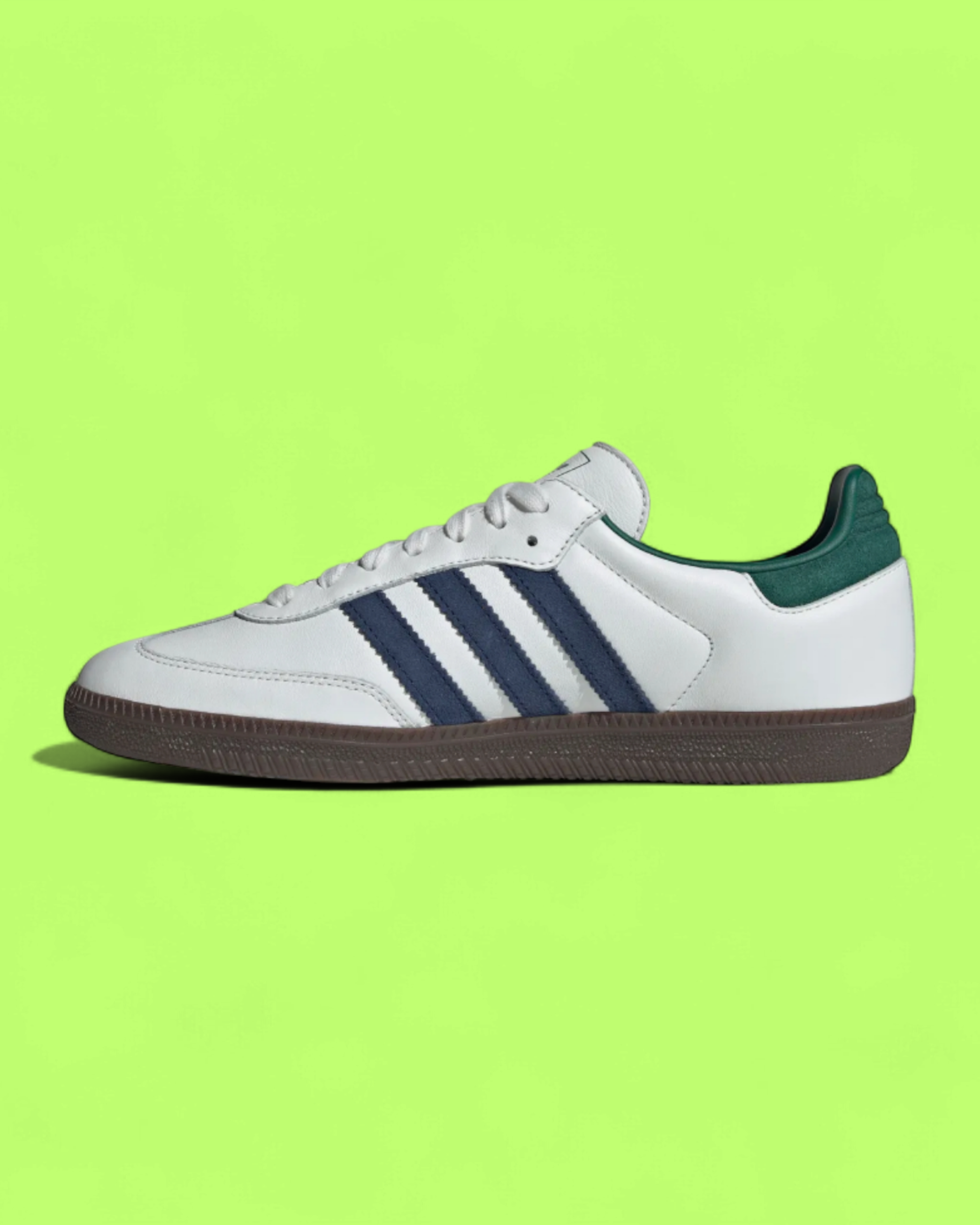 ADIDAS SAMBA WHITE GREEN NAVY CLASSIC RETRO CASUAL SNEAKERS