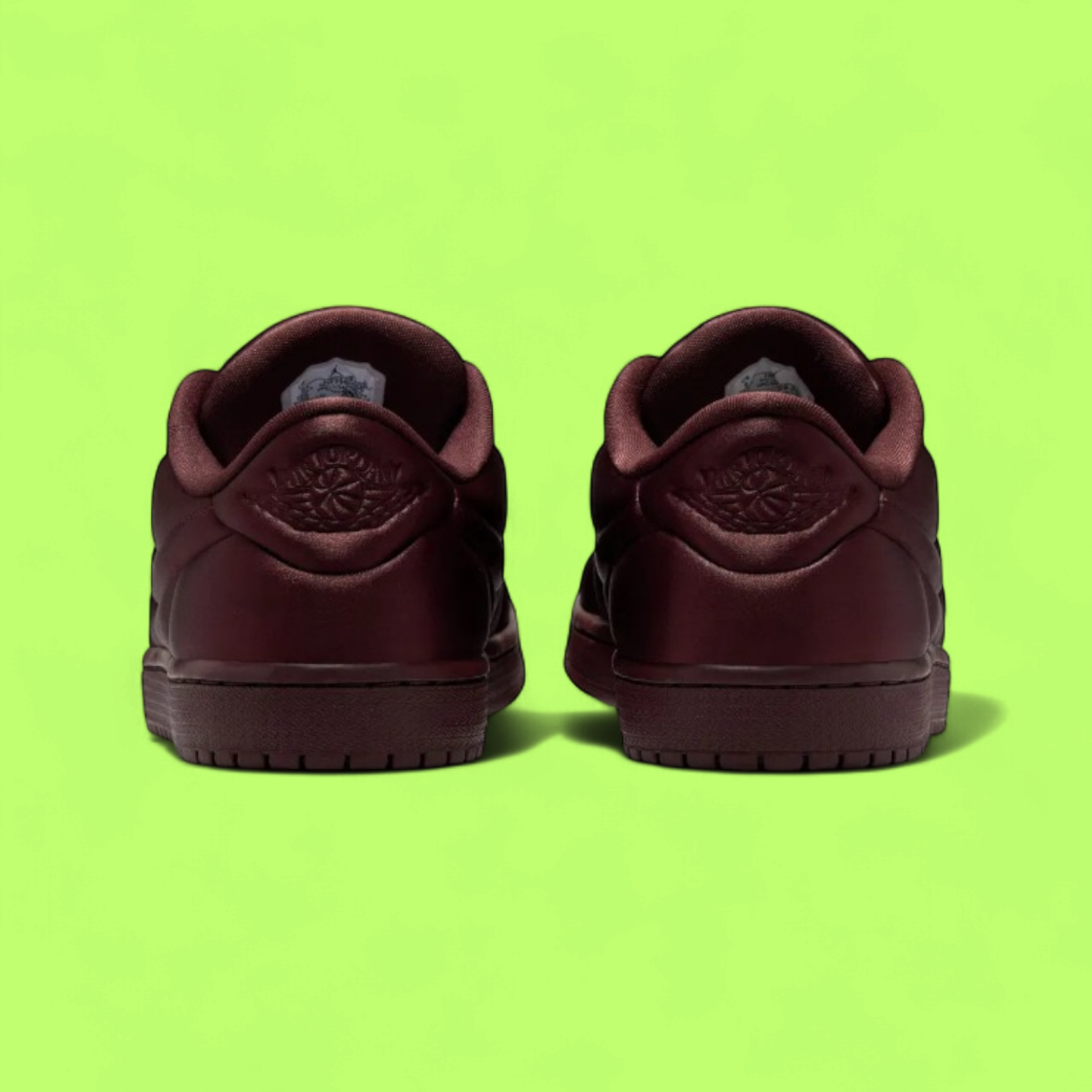 NIKE AIR JORDAN 1 LOW SATIN BURGUNDY RED LUXURY SNEAKERS