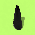 BALENCIAGA SPEED GRAFFITI BLACK WHITE HIGH SOCK SNEAKERS