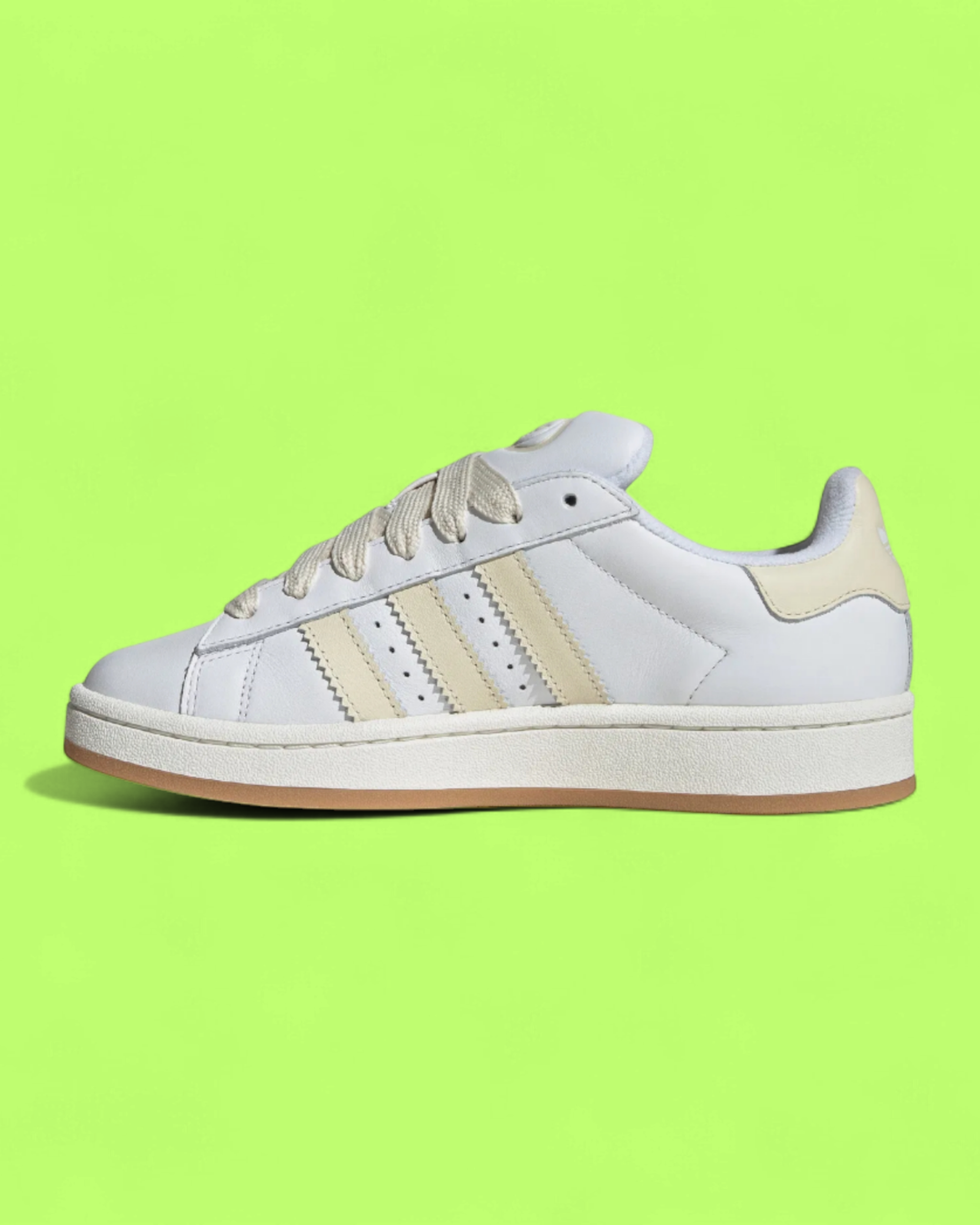 ADIDAS CAMPUS 00S WHITE BEIGE PREMIUM SUEDE LEATHER SNEAKERS