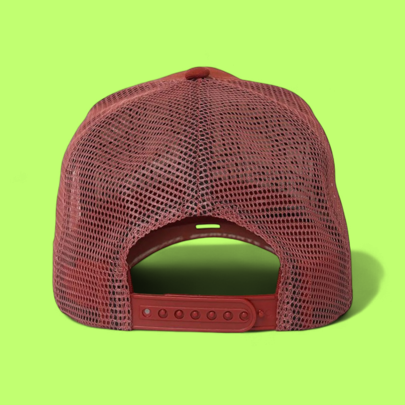 BROWN CHECKERED TRUCKER CAP WITH RUST AND RICH SIGNATURE