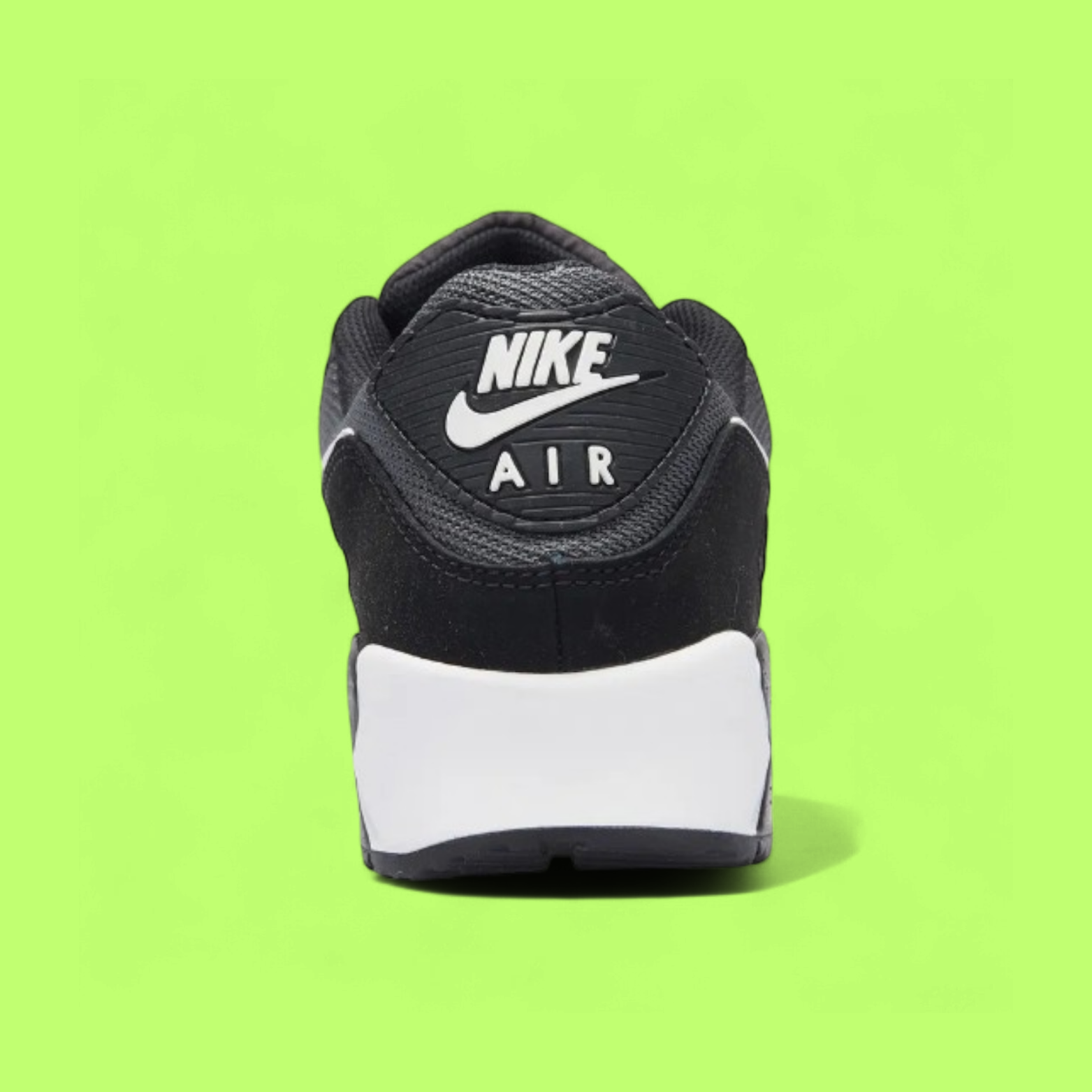 NIKE AIR MAX 90 MEN'S BLACK LEATHER RETRO RUNNING SNEAKERS