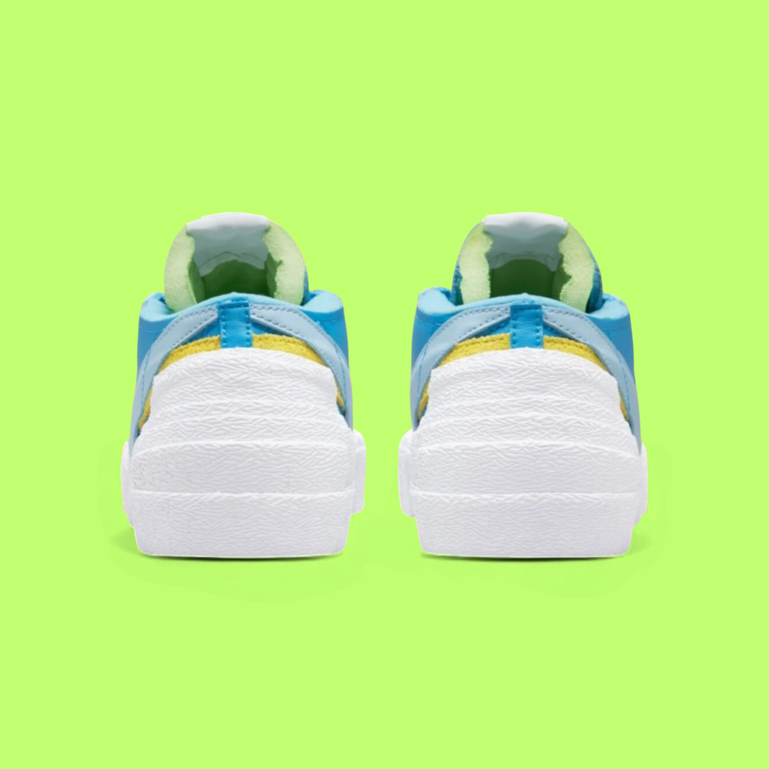 NIKE BLAZER LOW SACAI KAWS BLUE MULTI-LAYERED ART COLLAB DROP