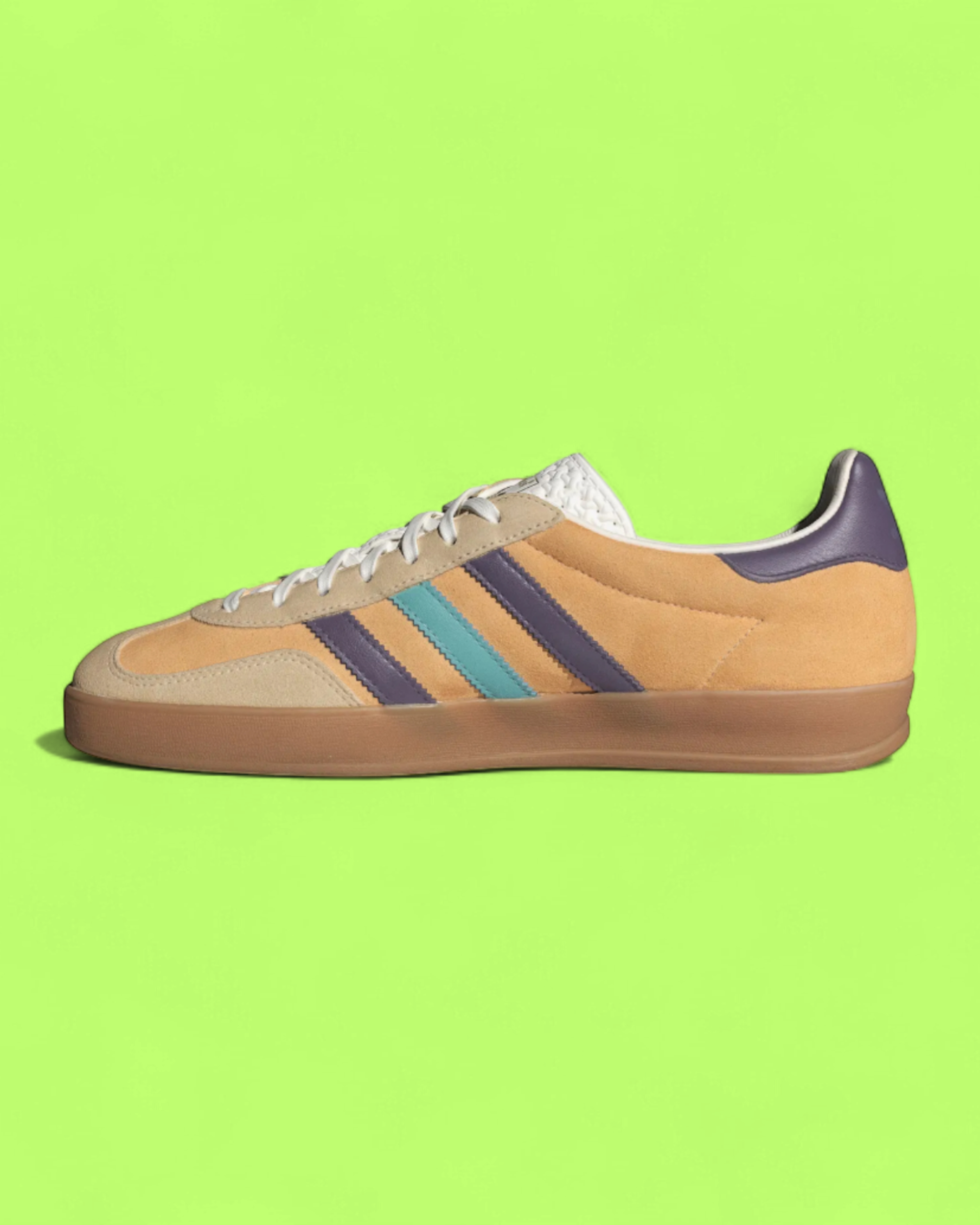 ADIDAS GAZELLE BEIGE PURPLE TURQUOISE RETRO SNEAKERS CWCD