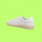 WHITE ACADEMIA SUEDE SNEAKERS WITH TEXTURED RUBBER OUTSOLE