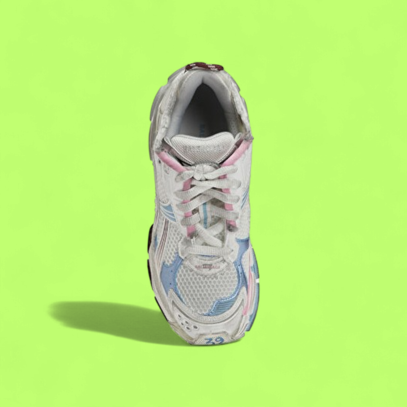 BALENCIAGA RUNNER SNEAKERS WITH DISTRESSED EFFECT AND MULTI PANEL