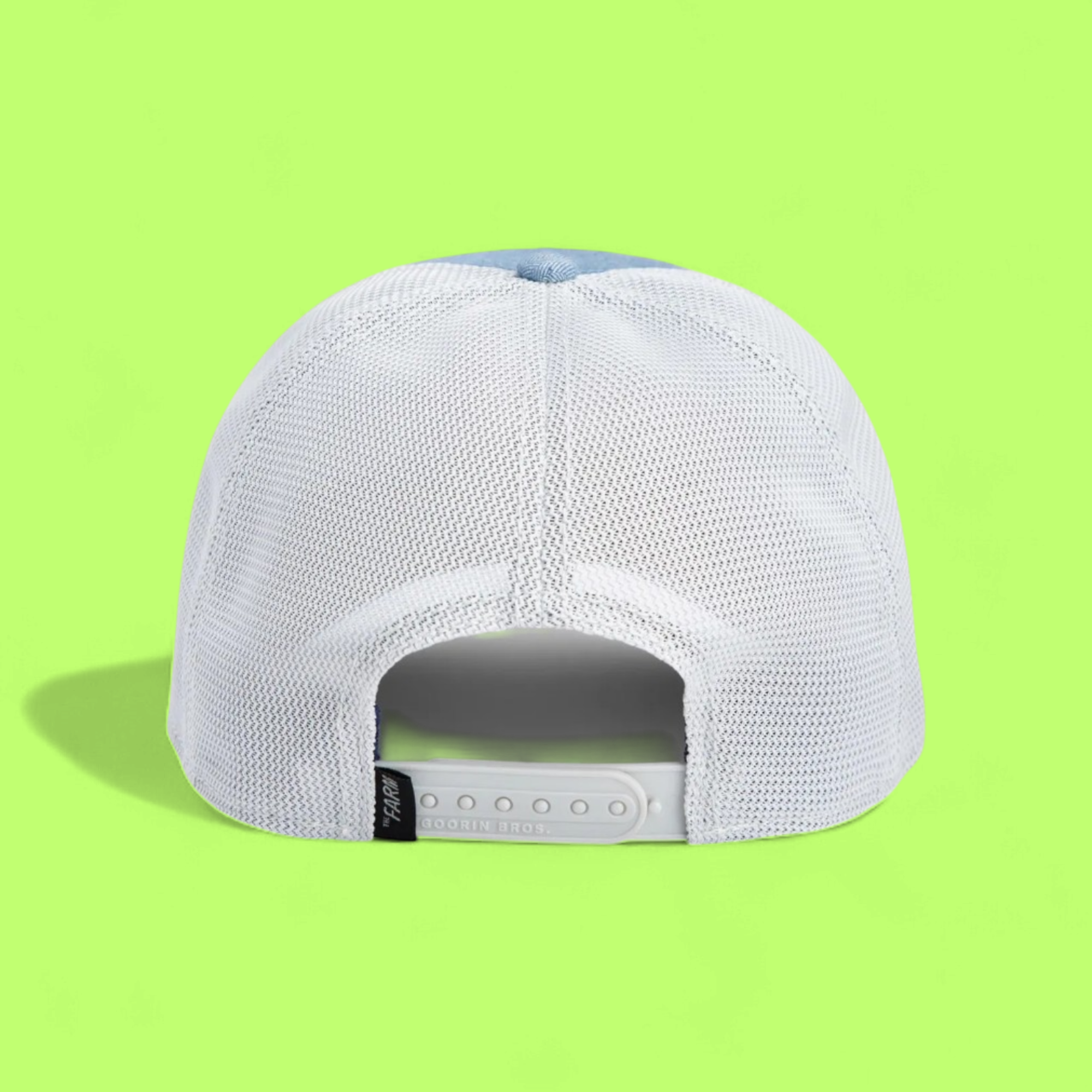 LEGEND LIGHT BLUE RAM TRUCKER HAT WITH WHITE MESH BACK