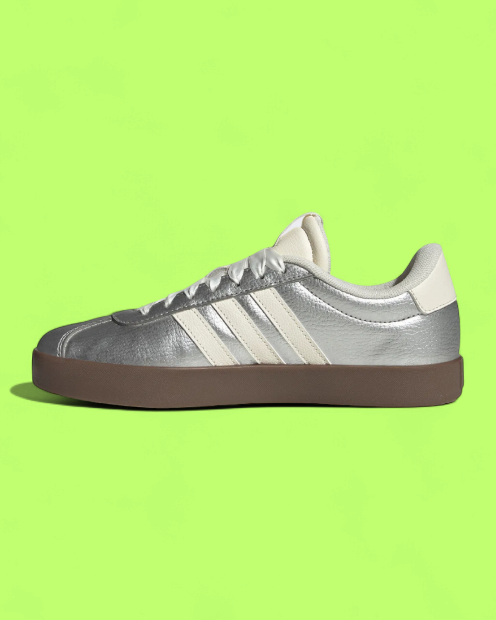 ADIDAS VL COURT 3.0 SILVER METALLIC WHITE CASUAL RETRO SNEAKERS