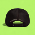 HIP SMOKE EFFECT BLACK TRUCKER HAT WITH RED FRAME PATCH
