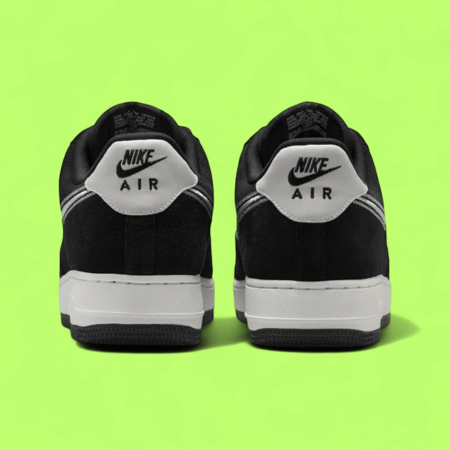 NIKE AIR FORCE 1 '07 LV8 MEN'S BLACK LEATHER PREMIUM CASUAL SNEAKERS