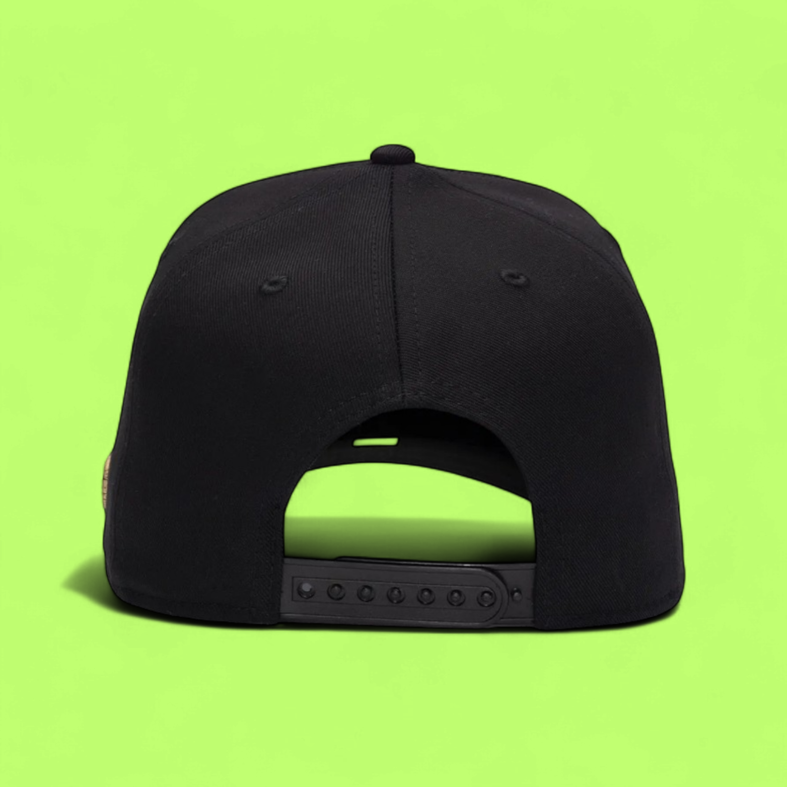 BLACK BASEBALL CAP WITH GOLD DEAL EMBROIDERY FRONT LOGO