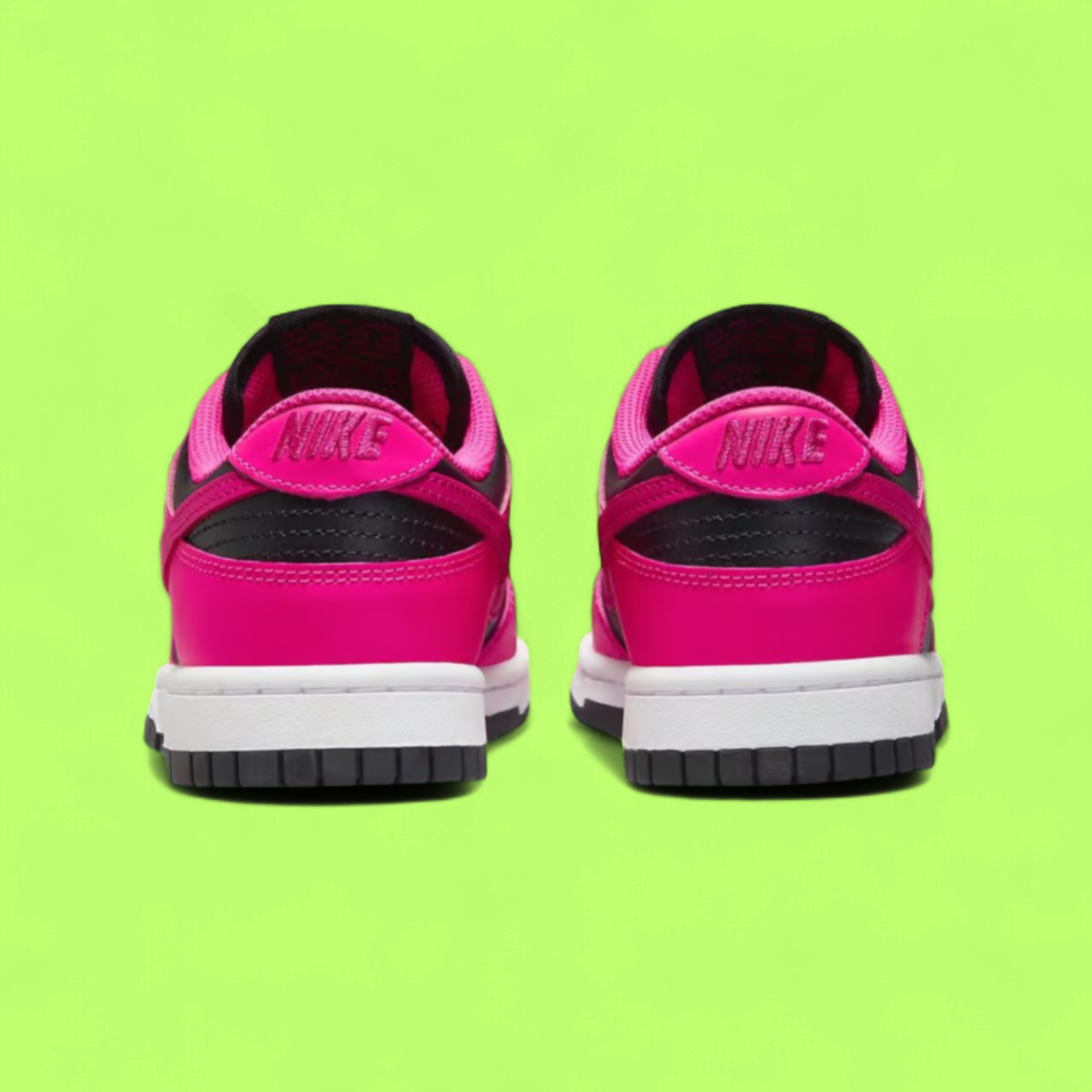 NIKE DUNK LOW FIERCE PINK BLACK BOLD CONTRAST STREET DROP