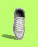 MAISON KITSUNE GREY SUEDE FOX LOGO LOW TOP PREMIUM SNEAKERS