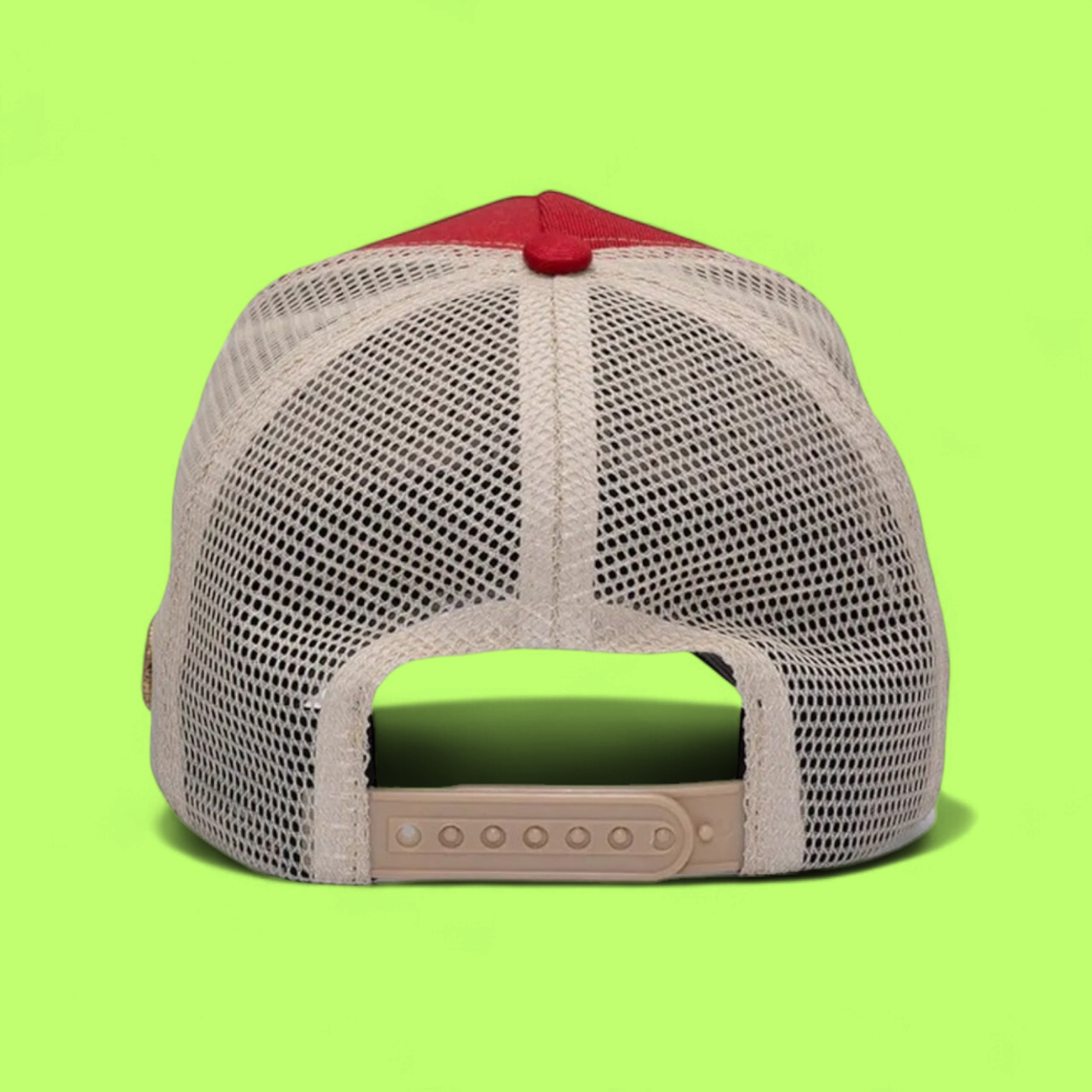 RED ACTOR TRUCKER CAP WITH ALL EYES ON ME EMBROIDERY
