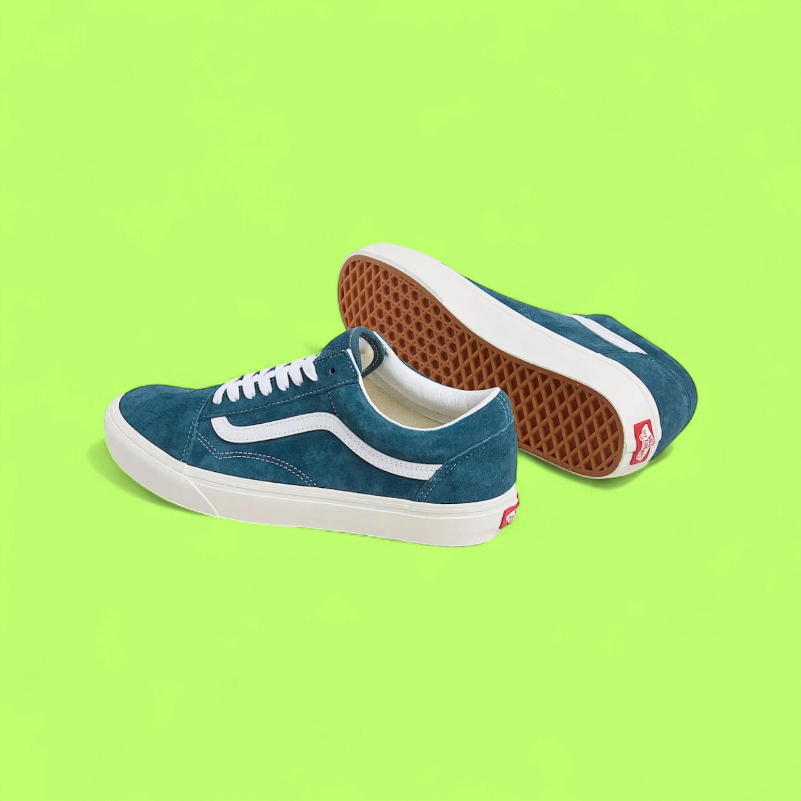 VANS OLD SKOOL TEAL BLUE WHITE CLASSIC LOW SNEAKERS CWCD