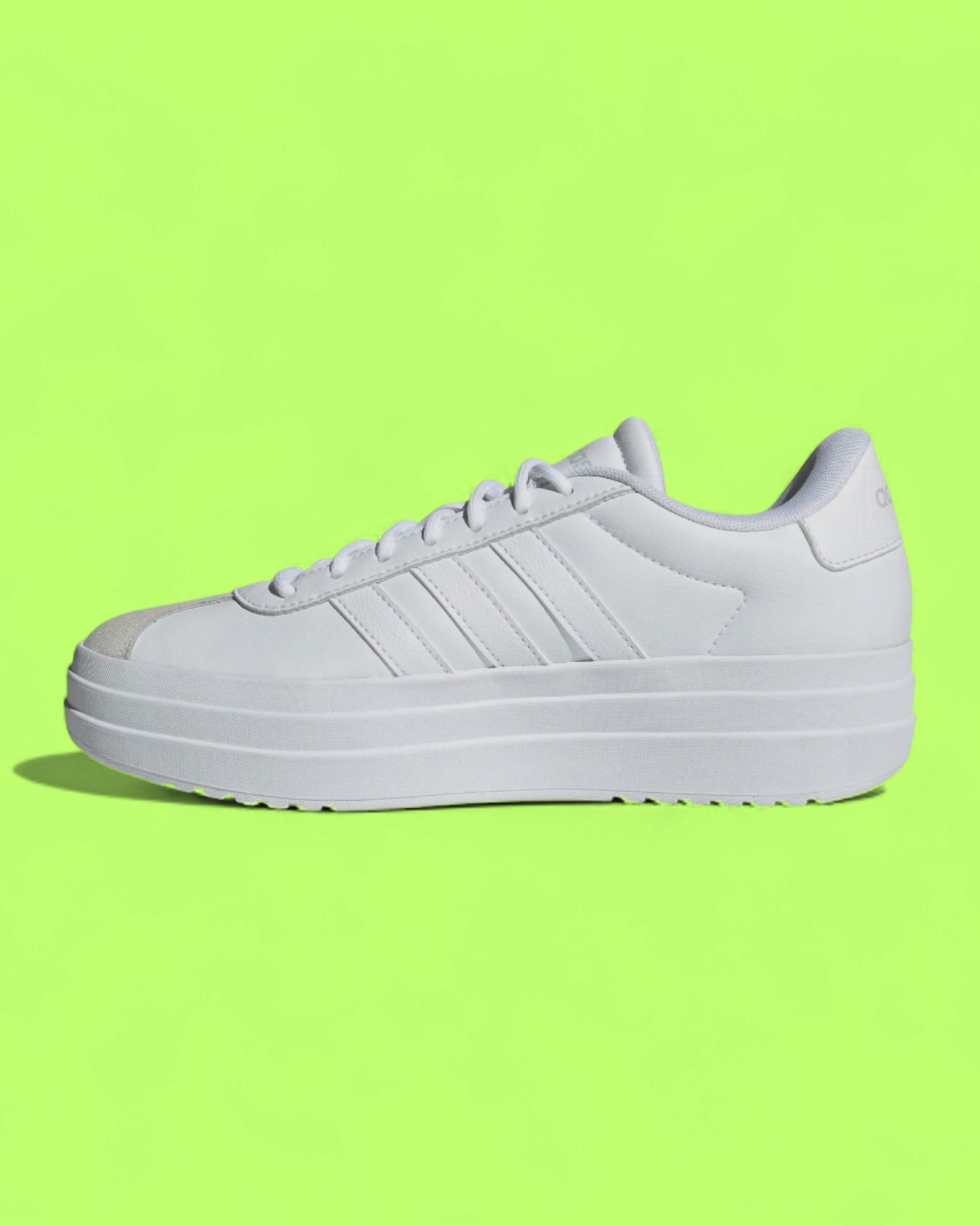 ADIDAS VL COURT PLATFORM WHITE LEATHER SNEAKERS CASUAL STYLE