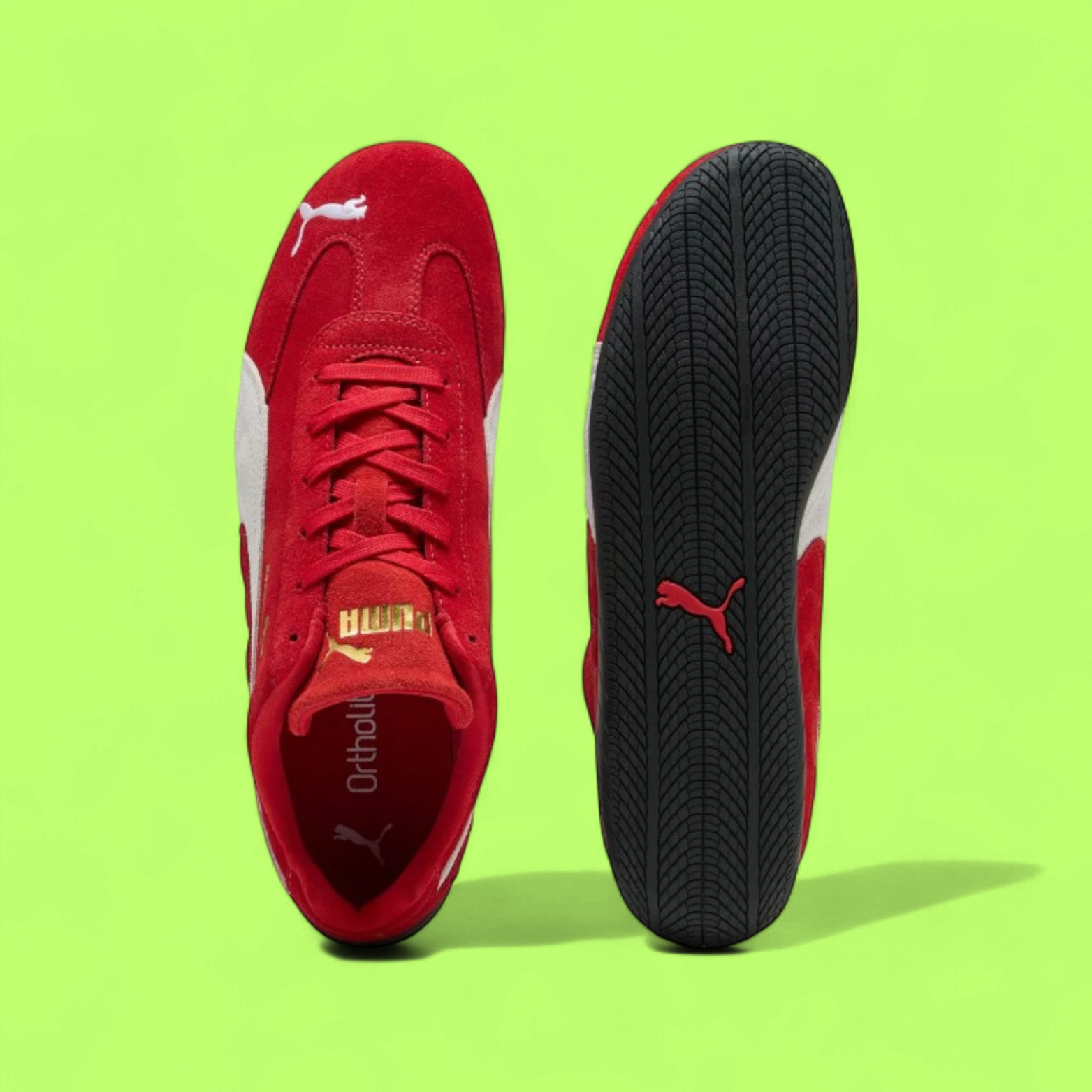 PUMA SPEEDCAT OG UNISEX RED SUEDE MOTORSPORT STYLE SNEAKERS