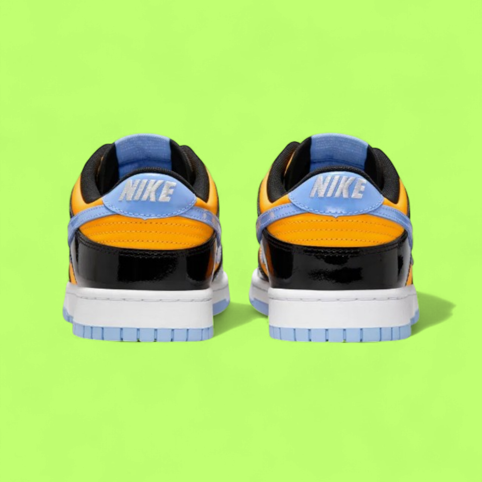 NIKE DUNK LOW RETRO SE BLACK YELLOW BLUE MEN'S SNEAKERS