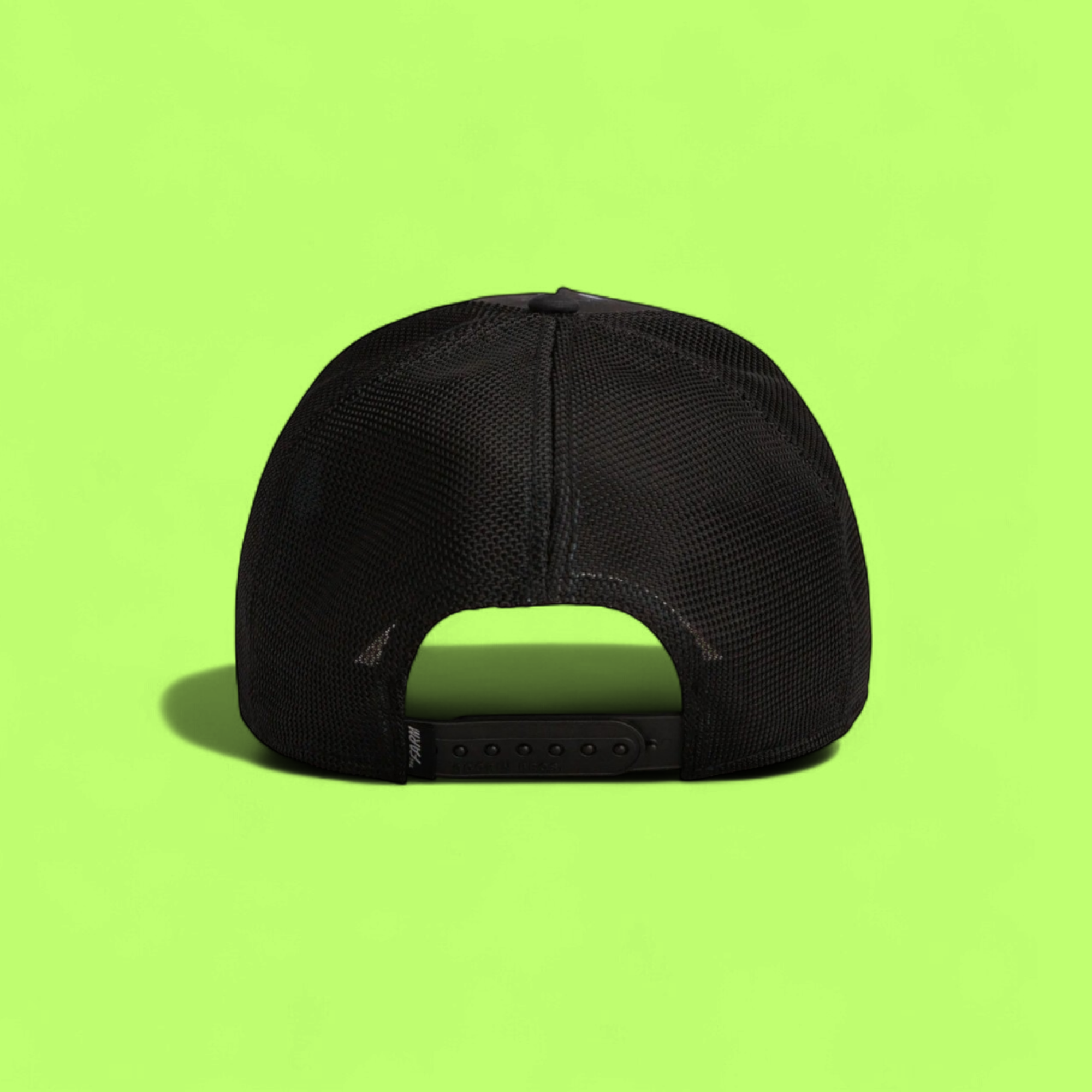 JACK RABBIT BLACK TRUCKER HAT WITH SMOKE EFFECT DESIGN