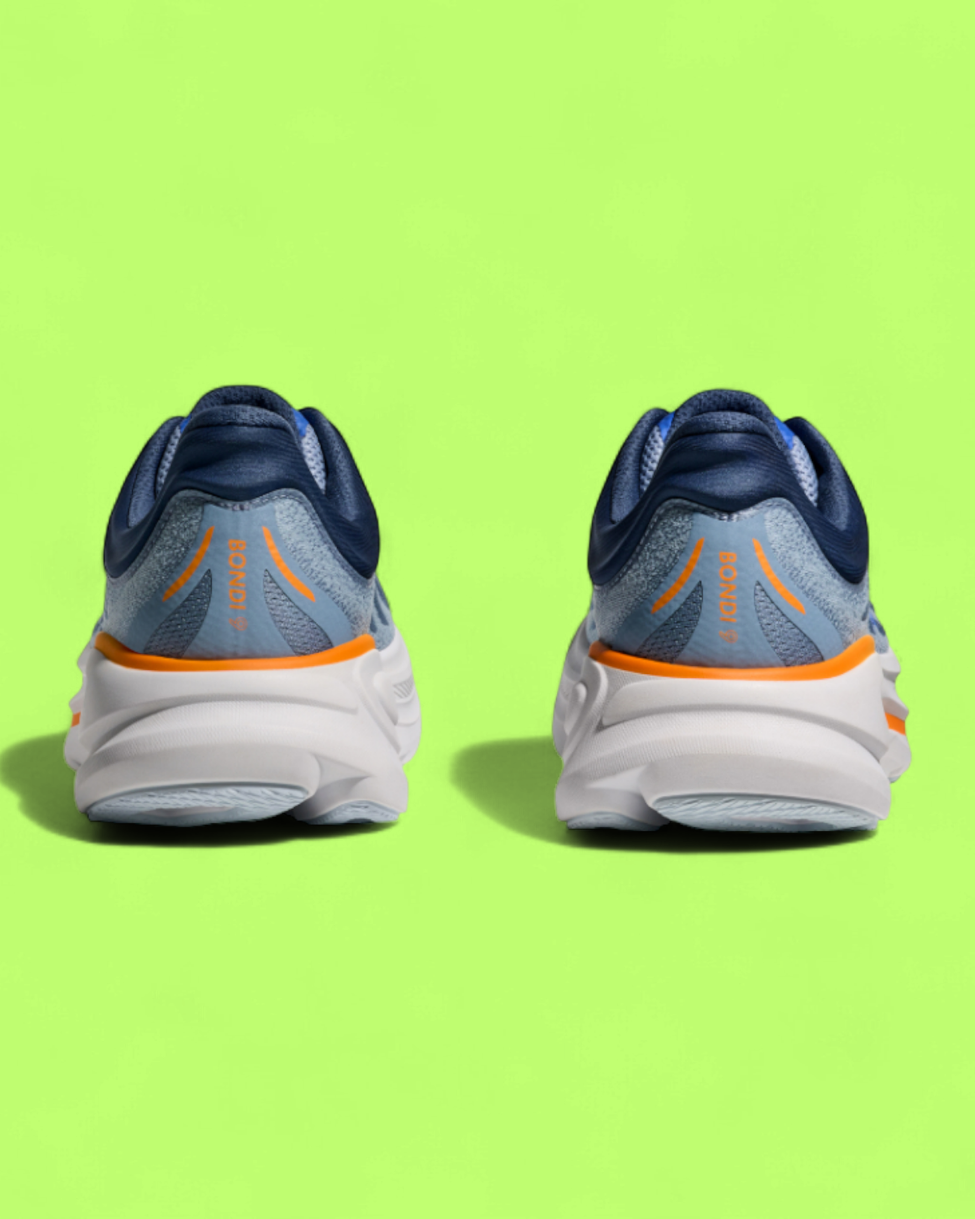 HOKA BLUE ORANGE PERFORMANCE MAX CUSHION RUNNING SHOE CWCD