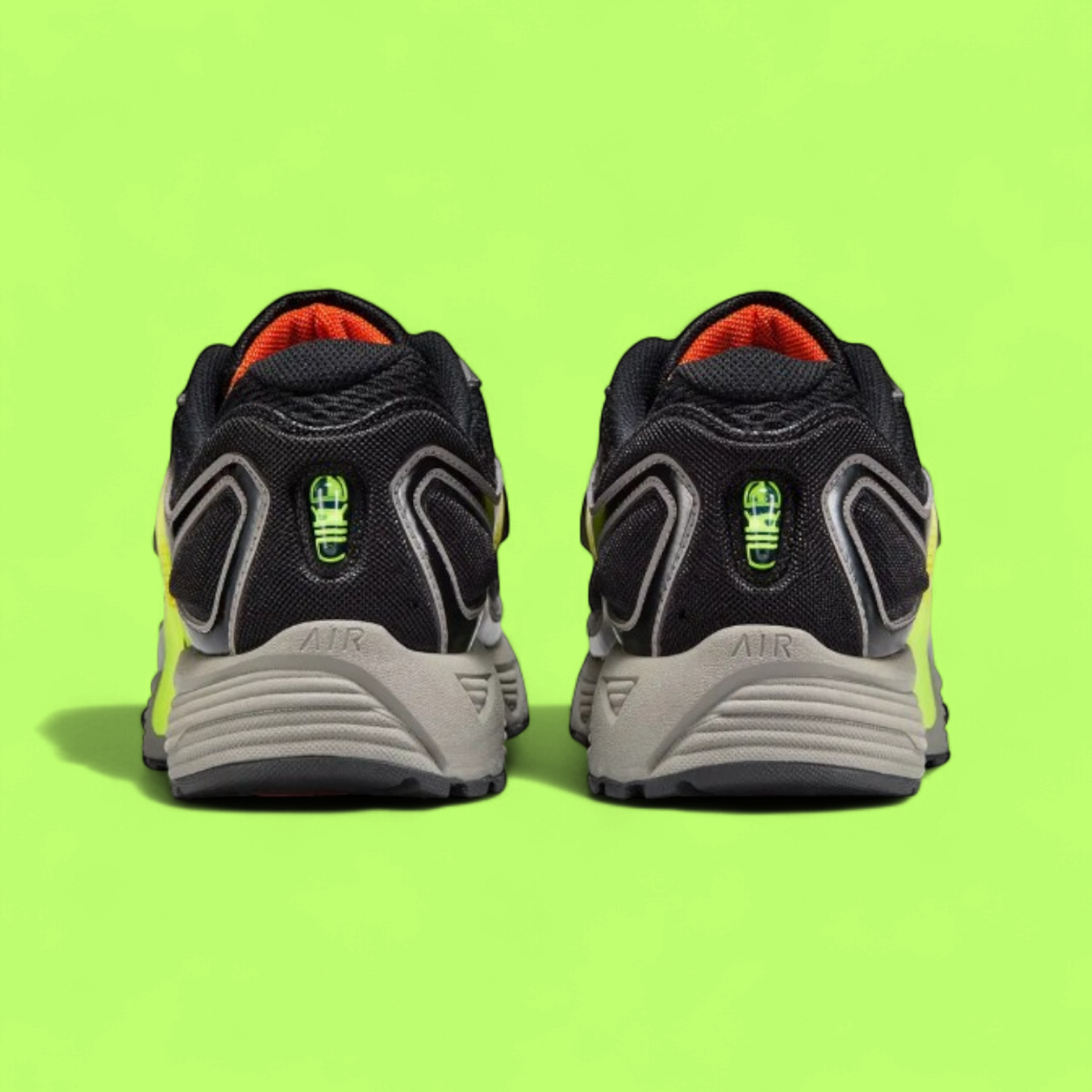 NIKE AIR PEGASUS WAVE MEN'S BLACK MESH AND LEATHER RUNNING