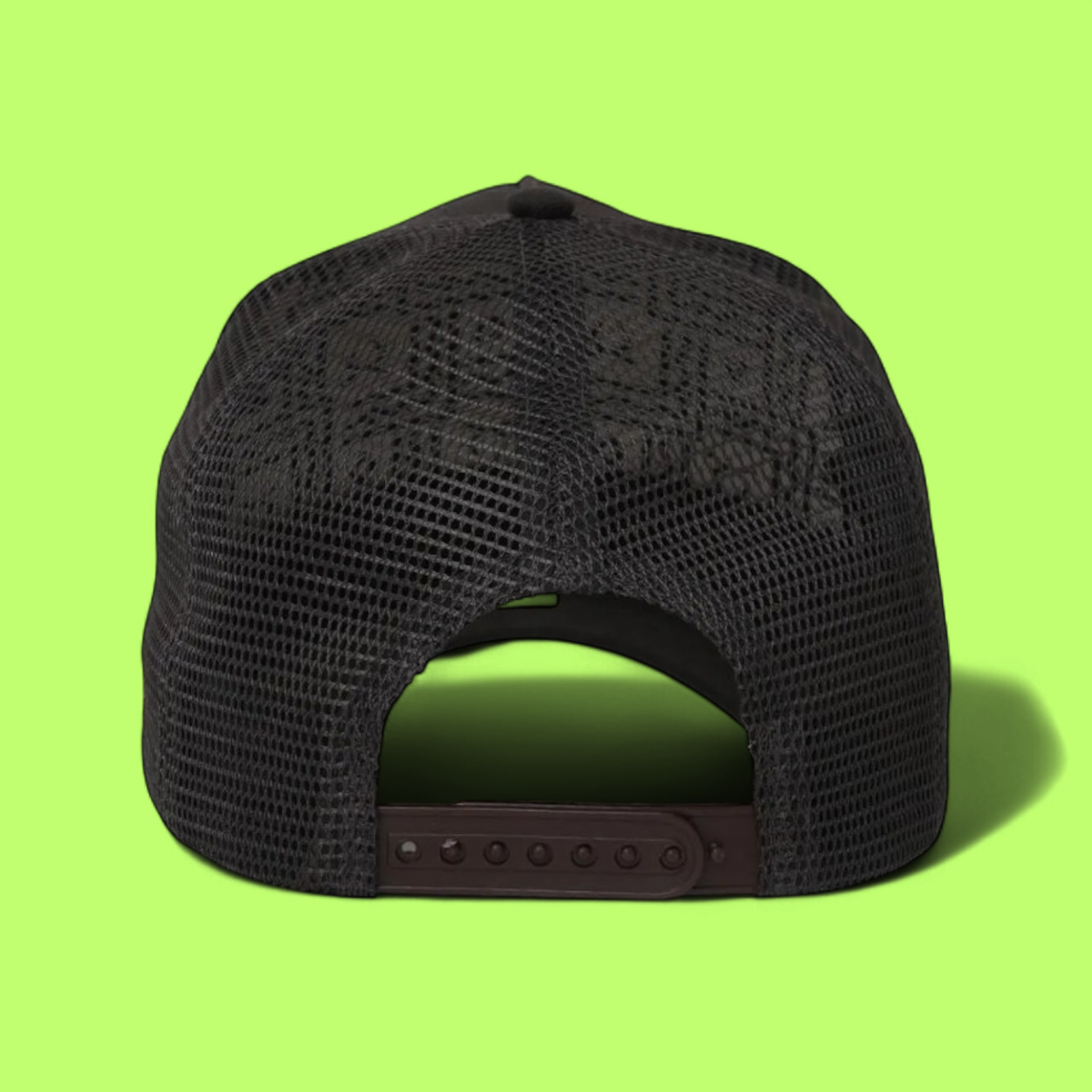 BLACK HARD JAZZ TRUCKER CAP WITH ORANGE RETRO EMBROIDERY