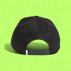 BLACK LES DEUX BASEBALL CAP WITH EMBROIDERED LOGO DESIGN