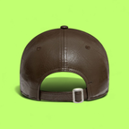 LOS ANGELES DODGERS BROWN LEATHER CAP WITH WHITE LA LOGO