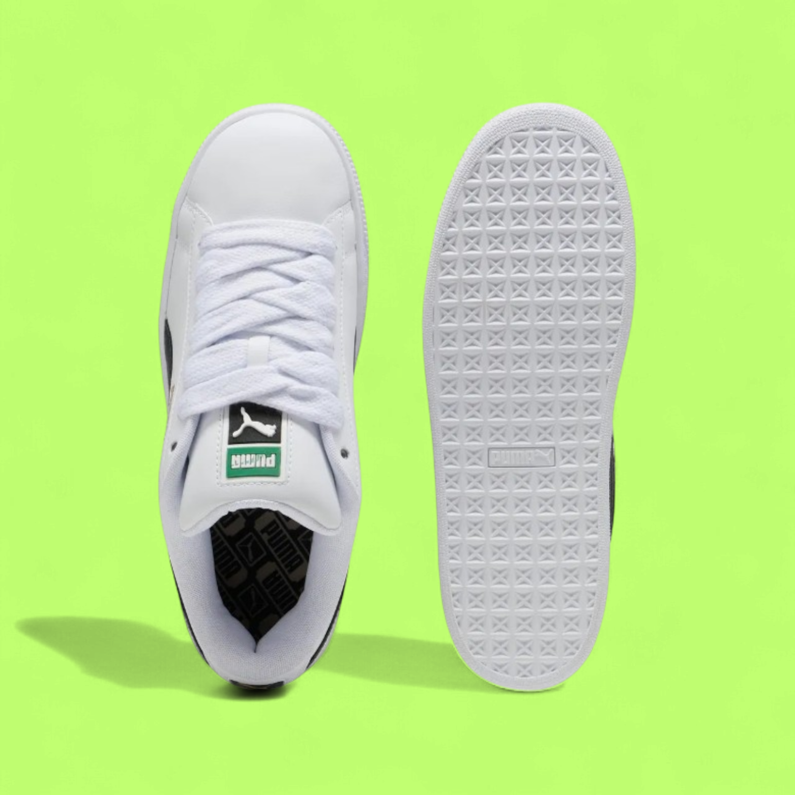 PUMA SUEDE XL LEATHER UNISEX WHITE SPORTS SHOES DROPZZ
