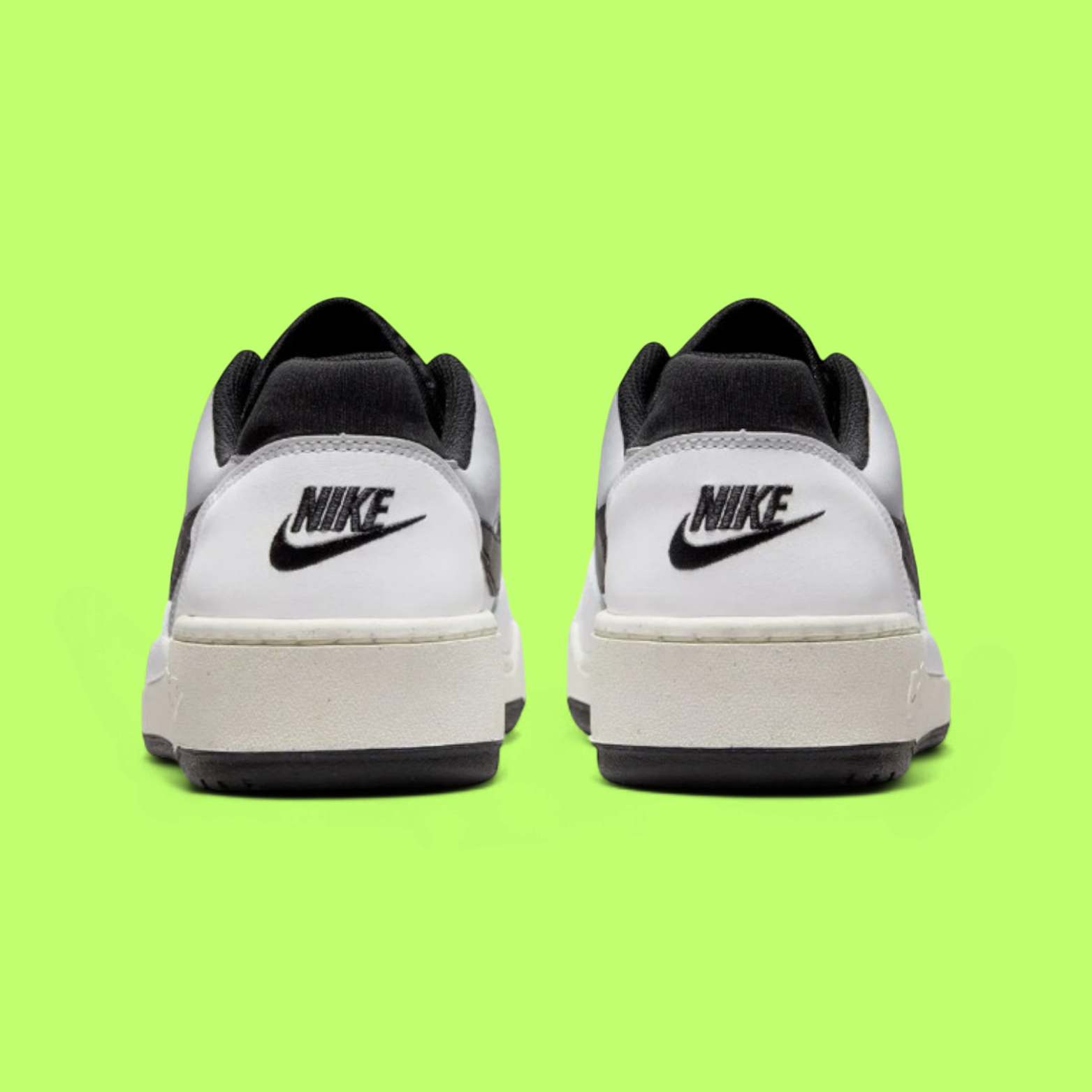 NIKE FULL FORCE LOW MEN'S WHITE LEATHER RETRO BASKETBALL SNEAKERS