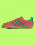 ADIDAS GAZELLE RED GREEN SUEDE RETRO CLASSIC SNEAKERS CWCD