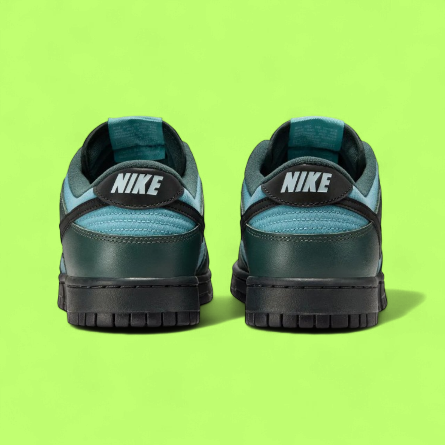 NIKE DUNK LOW RETRO SE MEN'S GREEN LEATHER CLASSIC CASUAL SNEAKERS