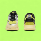 LACOSTE L003 NEO MEN'S YELLOW MESH AND LEATHER CASUAL SNEAKERS