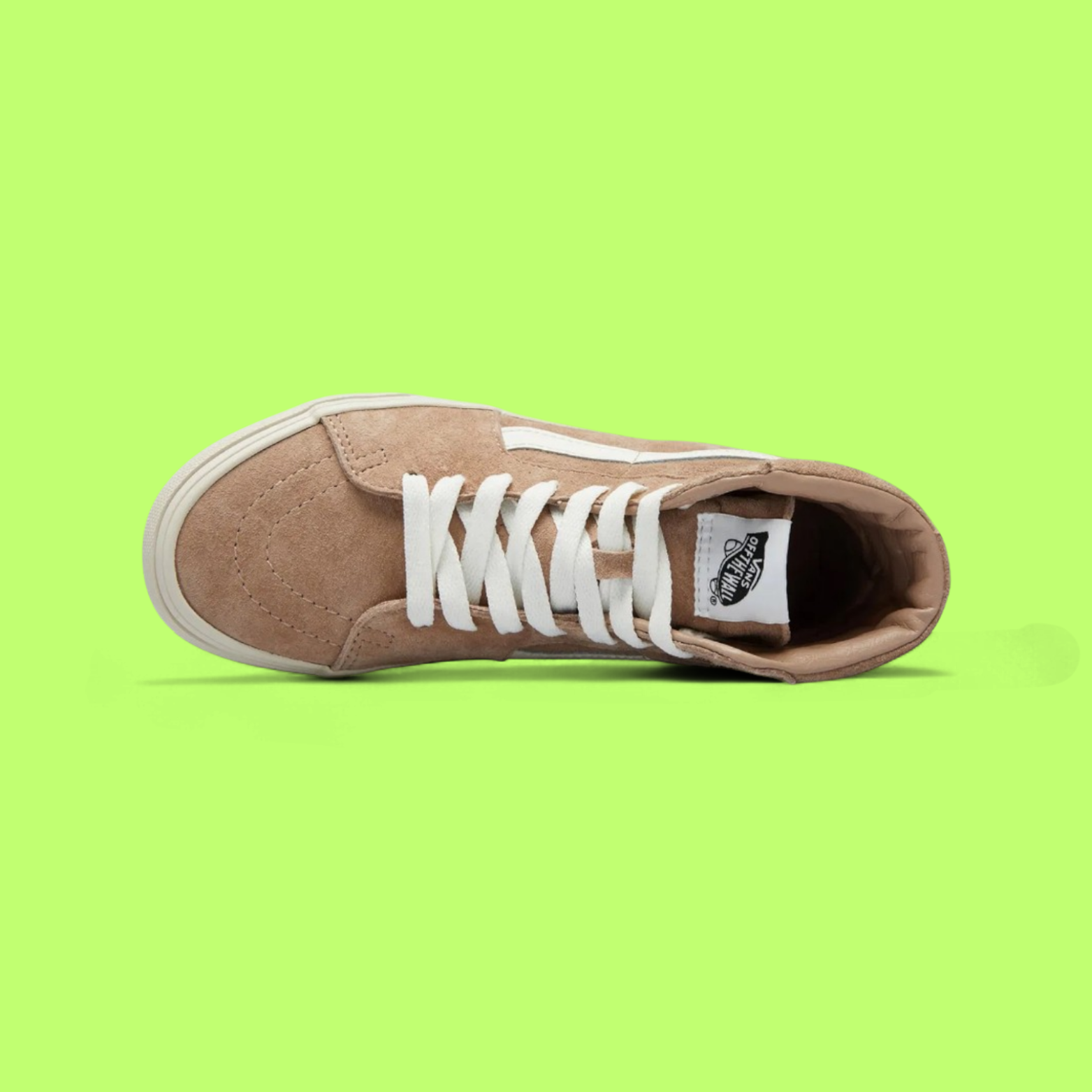 VANS SK8-HI SUEDE BEIGE WHITE CLASSIC HIGH TOP SNEAKERS