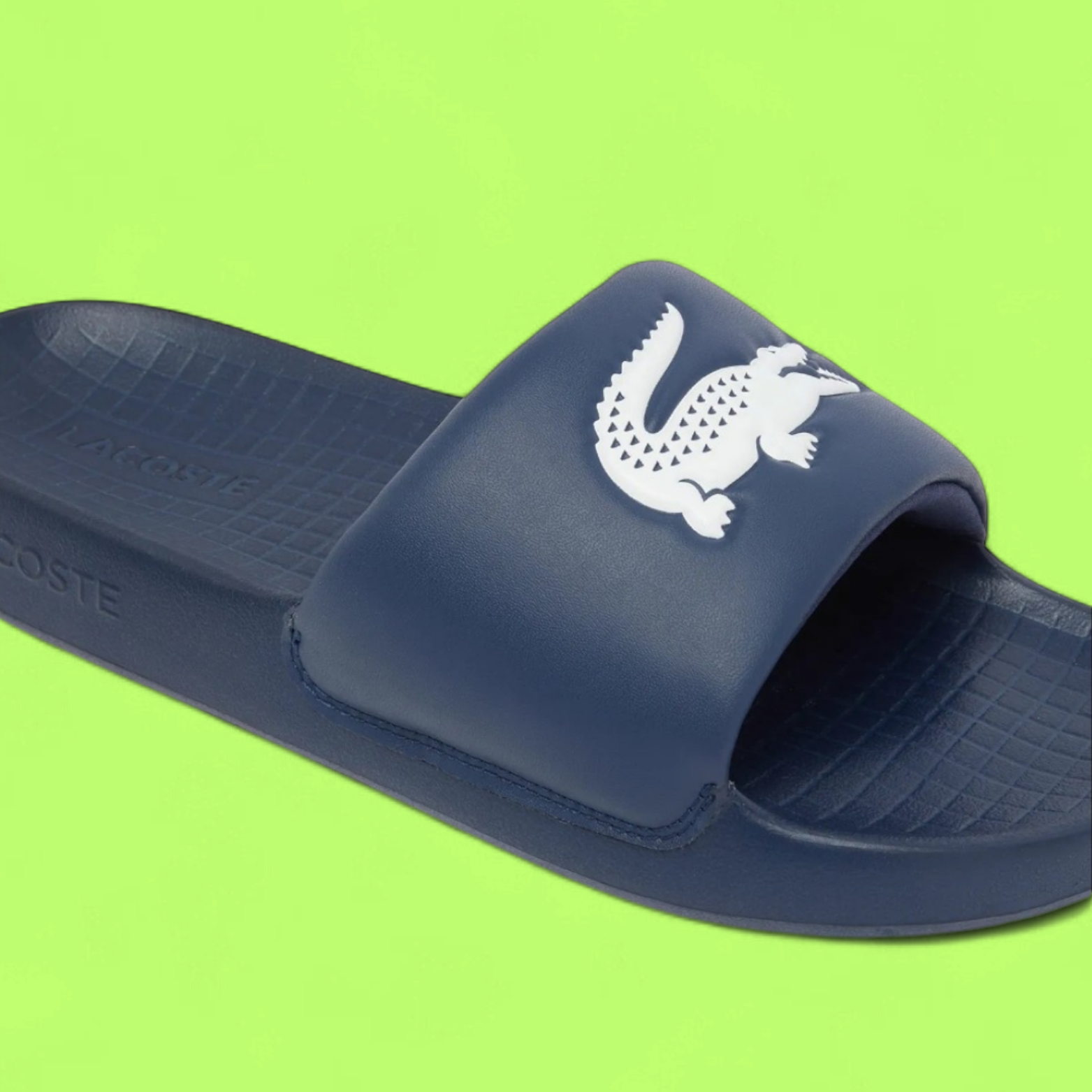 LACOSTE SERVE SLIDE 1.0 MEN'S NAVY BLUE COMFORT POOL SANDALS