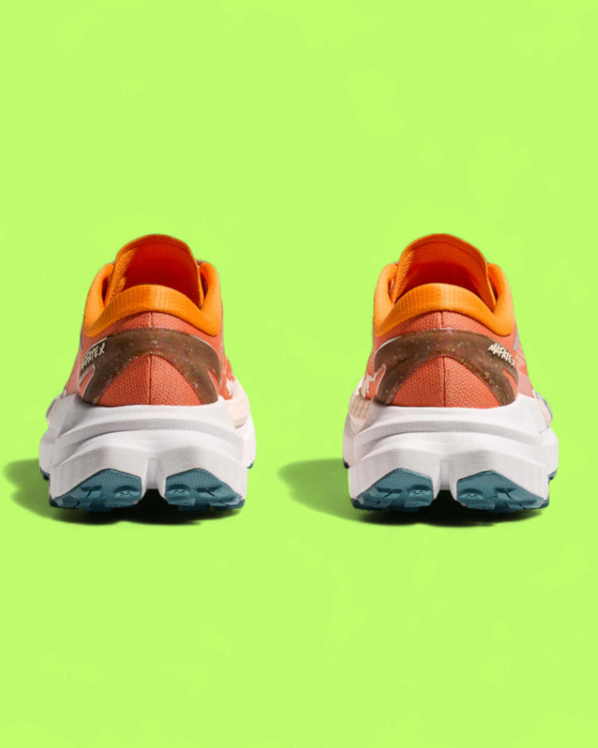 HOKA VIBRAM SOLE TRAIL RUNNING SHOE ORANGE SUNSET ICON CWCD
