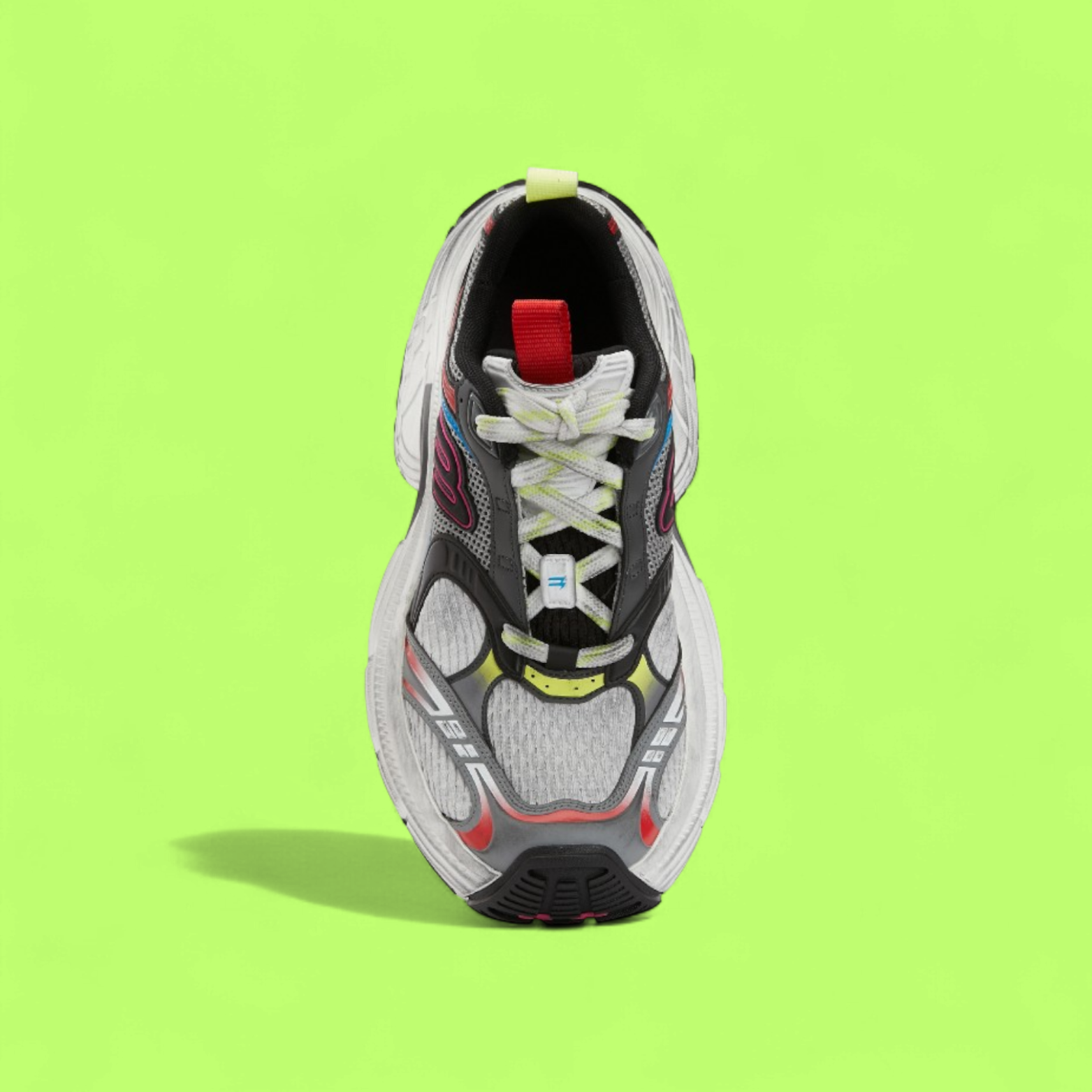 BALENCIAGA PHANTOM MULTICOLOR GREY BLUE YELLOW MESH SNEAKERS